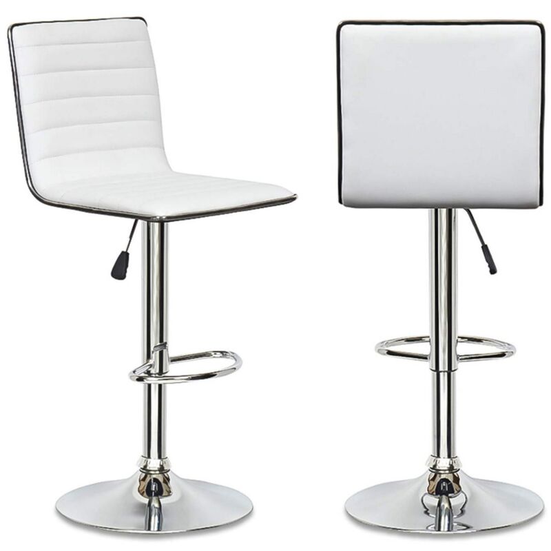 Deco In Paris - locas - Lot de 2 tabourets de bar blanc et noir locas