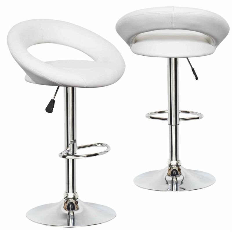 Deco In Paris - jeti - Lot de 2 tabourets de bar blanc jeti