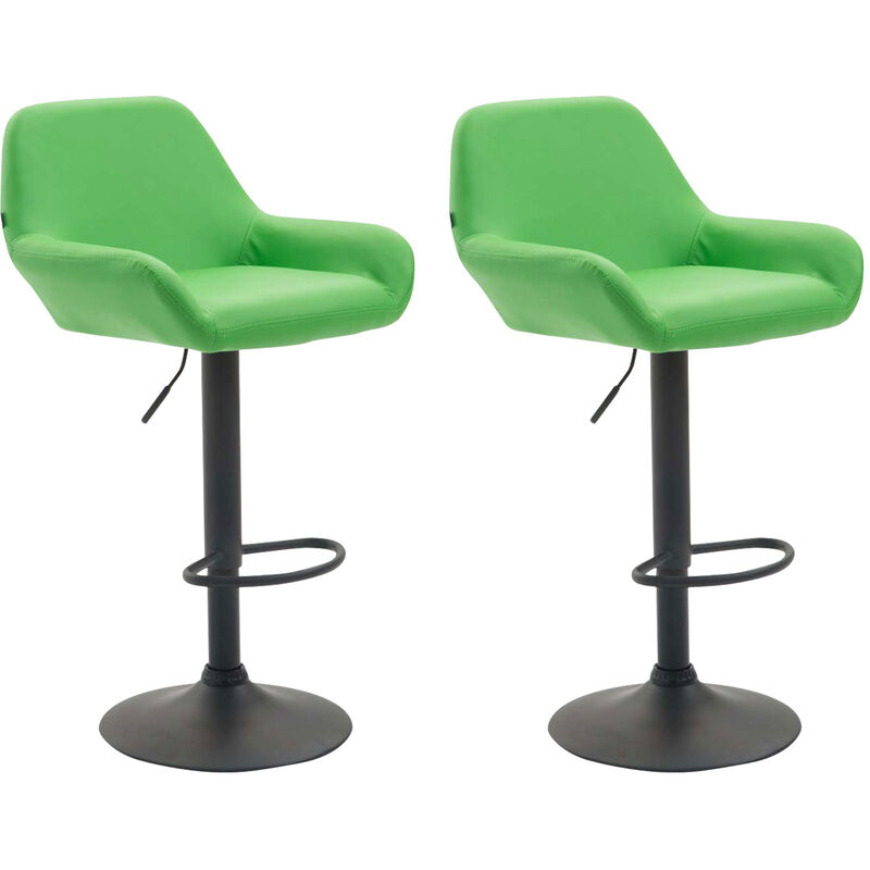 Ensemble de 2 selles pcs en cuir écologique avec dos et accoudoirs pivotants différentes couleurs Couleur : Vert