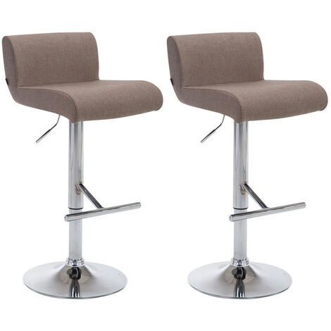 Lot de 2 tabourets de bar California en Tissu