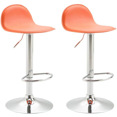Lot de 2 tabourets de bar design Lana V2 similicuir