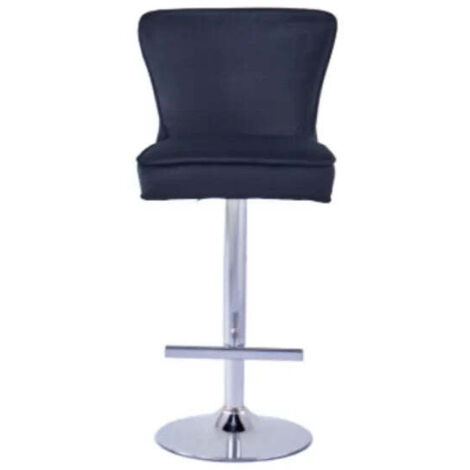 Lot de 2 tabourets de bar GABRIELLE chrome velours gris