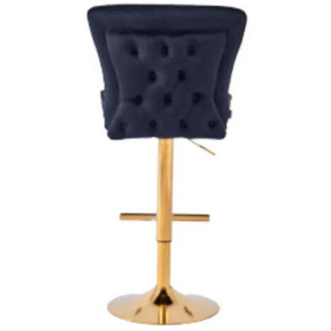 Lot de 2 tabourets de bar GABRIELLE gold velours beige