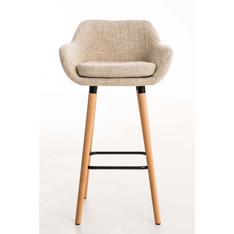 Bois léger et tabouret de séance Assis de conception en tissu de différentes couleurs colore : Crème