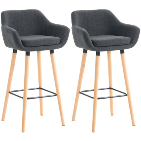 Lot de 2 tabourets de bar Grant en tissu