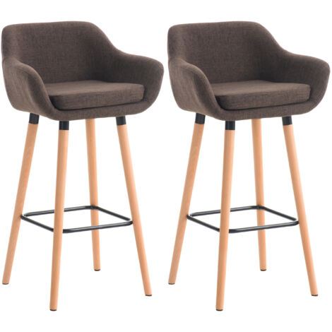 Lot de 2 tabourets de bar Grant tissu