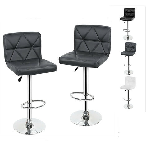 Lot de 2 tabourets de bar gris