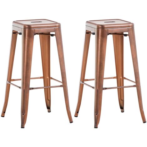 Lot de 2 tabourets de bar Joshua V2 en métal