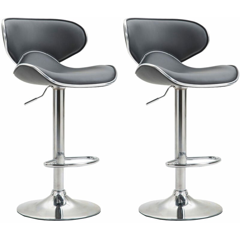CLP - Définissez 2 tabourets élégants et polyvalents avec un design moderne en différentes couleurs colore : Gris