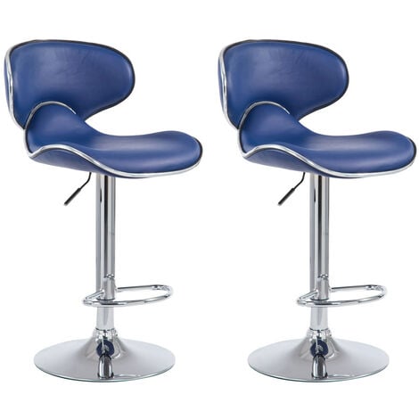 Lot de 2 tabourets de bar Las Vegas V2 similicuir