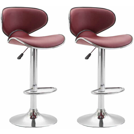 Lot de 2 tabourets de bar Las Vegas V2 similicuir