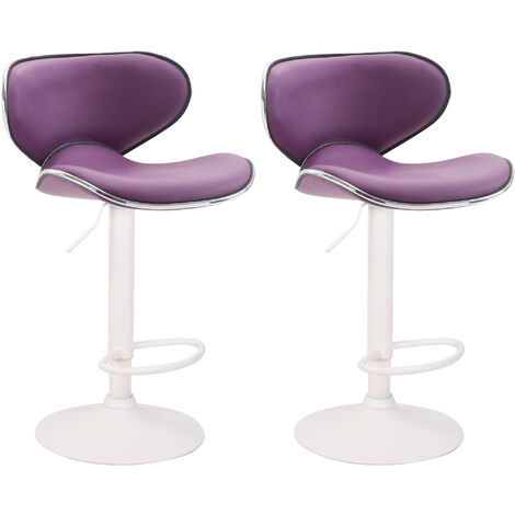 Lot de 2 tabourets de bar Las Vegas V2 similicuir
