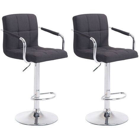 Lot de 2 tabourets de bar Lucy V2 tissu