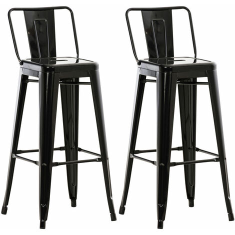 Lot de 2 Tabourets de bar Mason Noir