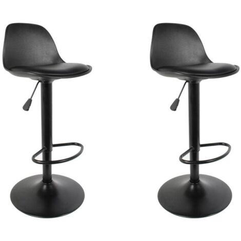 Lot de 2 tabourets de bar noir