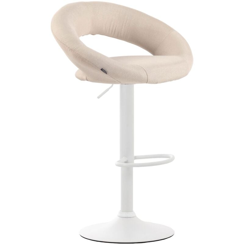 Ensemble 2 selles modernes Structure et tissu blancs opaces assis des couleurs différentes colore : Crème