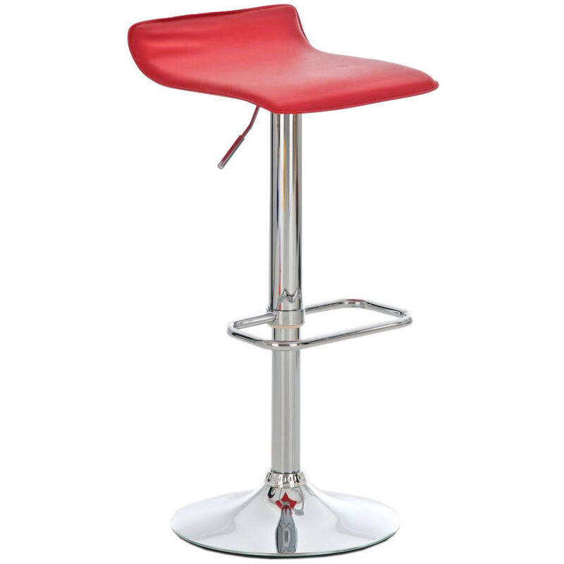 Skecten - Lot de 2 Tabourets de Bar Pivotant et Réglable en Hauteur 55cm-75cm Chaise de Bar Rouge