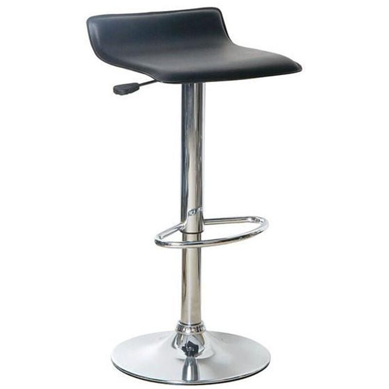 Skecten - Lot de 2 Tabourets de Bar Pivotant et Réglable en Hauteur 55cm-75cm Chaise de Bar Noir