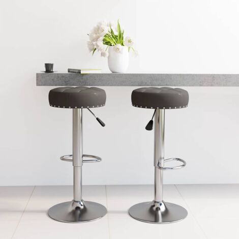 Lot de 2 Tabourets de bar Tabourets Haut - Fauteuils de bar Noir Tissu BV967620 - BonneVie