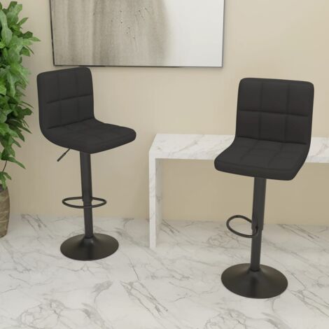 Lot de 2 Tabourets de bar, Tabourets hauts, Tabourets de cuisine noir tissu ssa1368 DESIGN IN