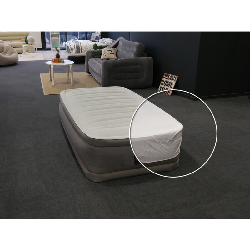 Atmosphera - Pack matelas gonflable PremAire 1 1 place Intex + Drap housse