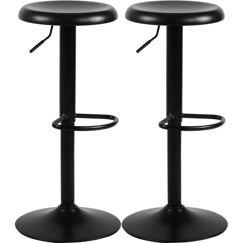 CLP - Lot de 2 tabourets de bar Williston Noir
