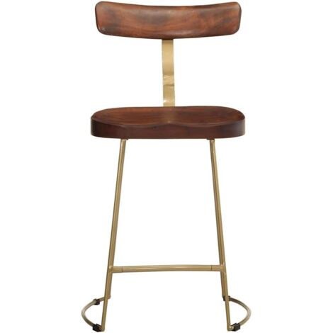 Lot de 2 Tabourets de bar,Chaise de bar 49x43x79 cm bois de manguier massif CFW452388