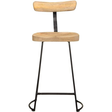 Lot de 2 Tabourets de bar,Chaise de bar 49x43x88 cm bois de manguier massif CFW884385