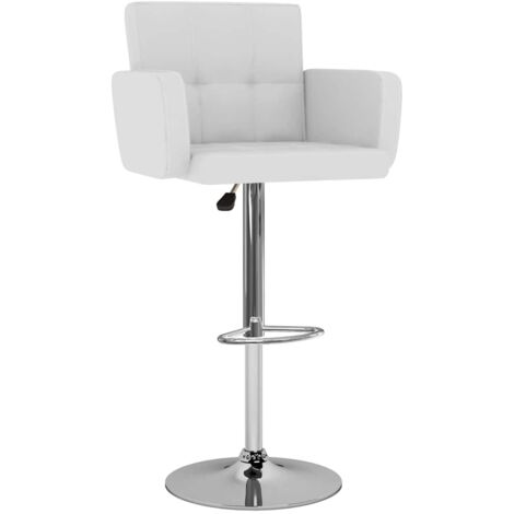 Lot de 2 Tabourets de bar,Chaise de bar blanc similicuir CFW782420