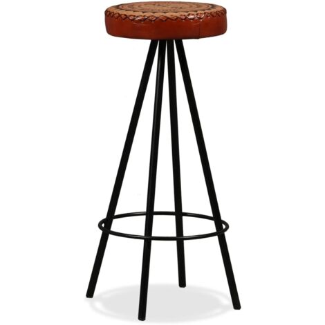 Lot de 2 Tabourets de bar,Chaise de bar cuir véritable CFW195462