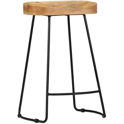 Lot de 2 Tabourets de bar,Chaise de bar Gavin bois de manguier massif CFW293756