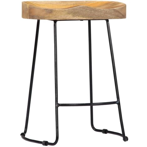 Lot de 2 Tabourets de bar,Chaise de bar Gavin bois de manguier solide CFW774977