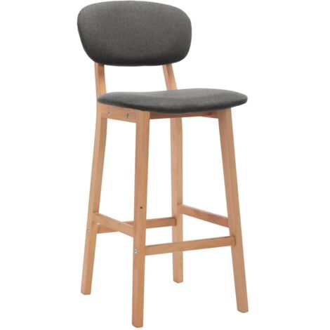 Lot de 2 Tabourets de bar,Chaise de bar gris foncé tissu CFW432871