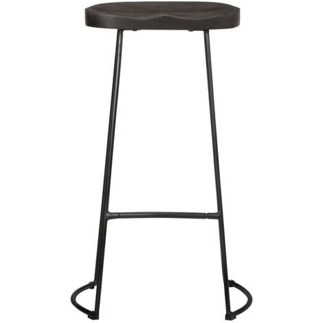 Lot de 2 Tabourets de bar,Chaise de bar noir 45x40x78 cm bois manguier massif CFW351229