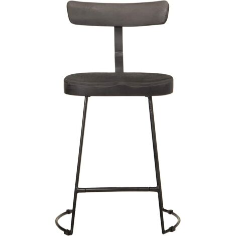 Lot de 2 Tabourets de bar,Chaise de bar noir 49x43x79 cm bois manguier massif CFW488424