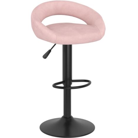 Lot de 2 Tabourets de bar,Chaise de bar rose velours CFW486643