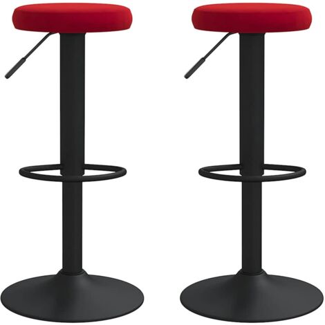 Lot de 2 Tabourets de bar,Chaise de bar rouge bordeaux velours CFW251243
