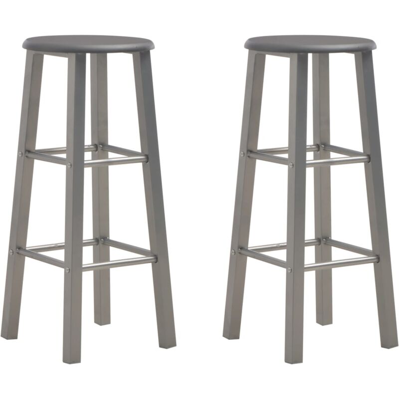 Design In - Lot de 2 Tabourets de bar,Chaise de Bar,Tabouret Haut anthracite mdf CFW92697