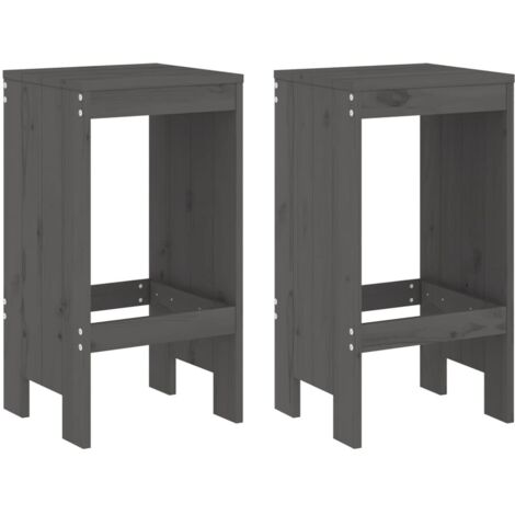 Lot de 2 Tabourets de bar，Chaise haute，Tabouret Haut 40x36x75 cm bois massif de pin CFW49738