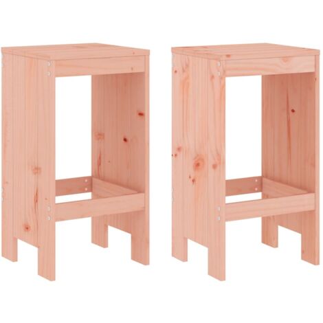 Lot de 2 Tabourets de bar，Chaise haute，Tabouret Haut 40x36x75 cm bois massif Douglas CFW49739