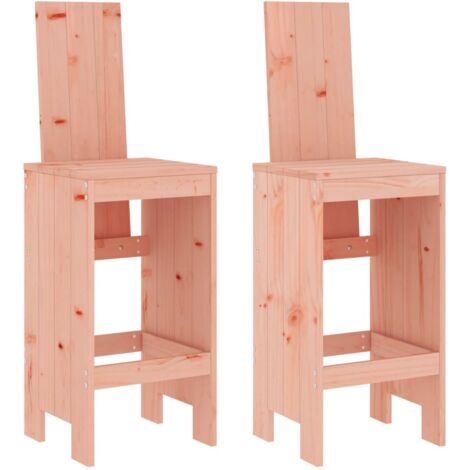 Lot de 2 Tabourets de bar，Chaise haute，Tabouret Haut 40x42x120 cm bois massif douglas CFW49743