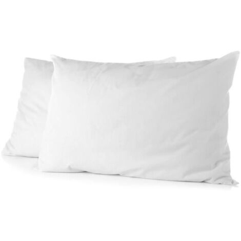 Lot de 2 taies d'oreiller - HOME LINGE PASSION - Microfibre 82 g - 50 x 70 cm - Blanc