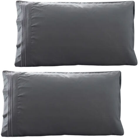 Lot de 2 taies d'oreiller Queen - Housses d'oreiller ultra douces de qualité hôtelière - Literie confortable et douillette pour femmes, hommes, enfants et adolescents - Protège-oreillers lavables en m