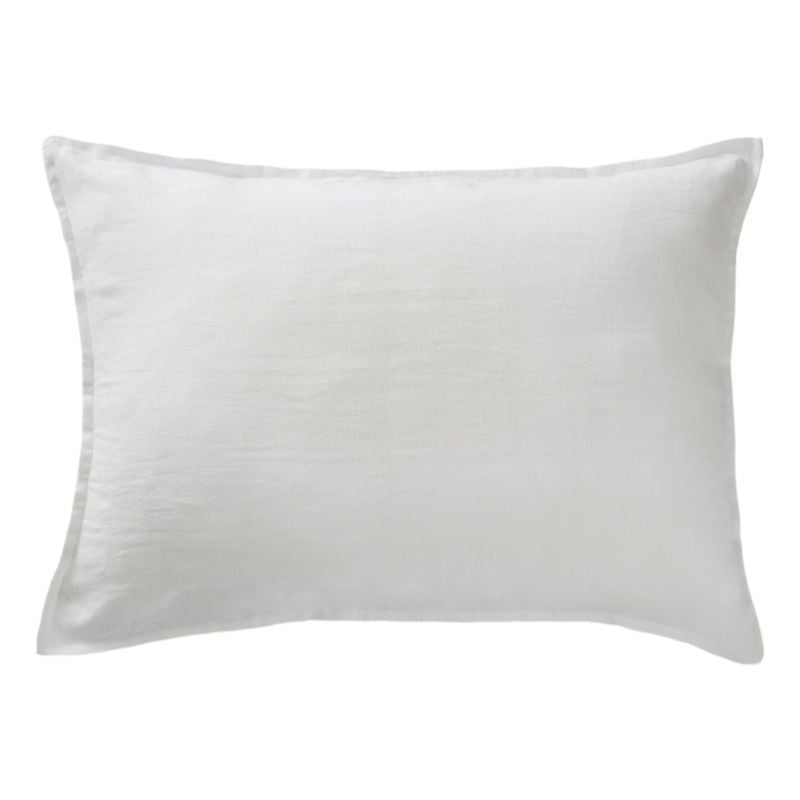 L'effet Papillon - Lot de 2 taies d'oreiller 'Soline' 60 x 60 cm & 50 x 70 cm 'Lin lavé' - Couleur: Soline Craie - Taille de taie d'oreiller: 50 x 70