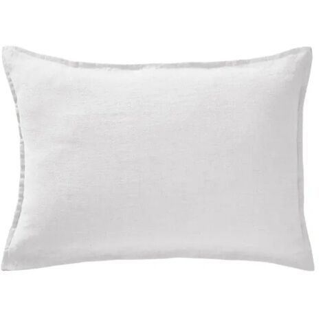Lot de 2 taies d'oreillers 50 x 70 cm en lin lavé blanc - LUISA