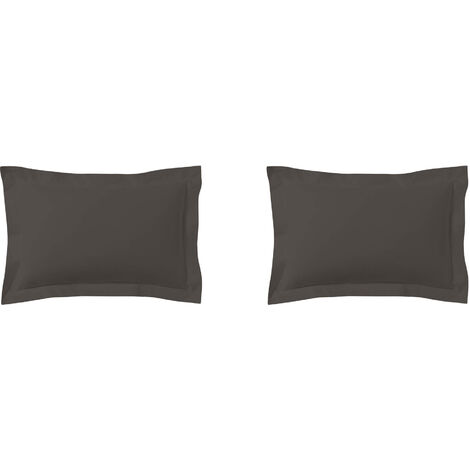 Lot de 2 taies d'oreillers zinc 100% coton 50x70 cm