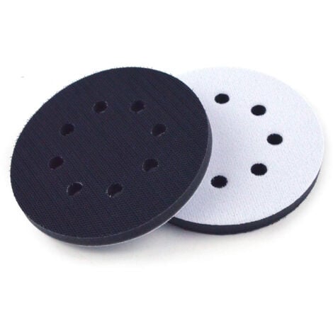 Lot de 2 tampons tampons à 8 trous, tampons tampons doux en velours auto-adhésifs, adaptés aux disques de polissage incurvés
