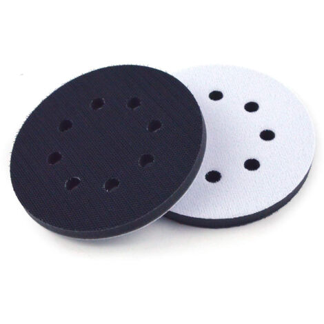 Lot de 2 tampons tampons à 8 trous, tampons tampons doux en velours auto-adhésifs, adaptés aux disques de polissage incurvés