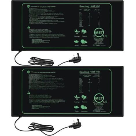 Lot de 2 tapis chauffants efficaces pour plantes hydroponiques - Idéal pour la germination des plantes et le démarrage des graines