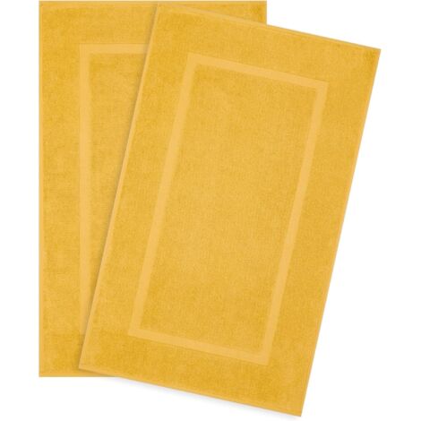 Lot de 2 Tapis de bain, 100% Coton, 900 GSM, Antidérapants, Absorbants, Certifiés Oeko-Tex, Pour Salle de Bain